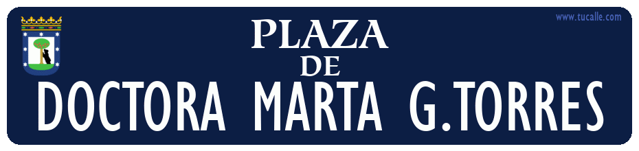 cartel_de_plaza-de-Doctora Marta G.Torres_en_madrid_antiguo